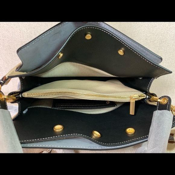 Tory Burch Lee Radziwill Double Tan Pebbled Leather Small Satchel/Shoulder Bag - Picture 11 of 16